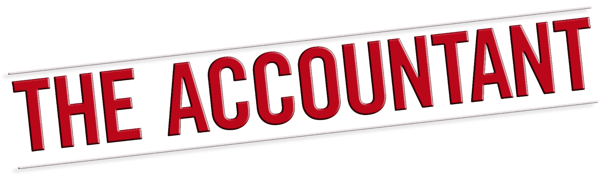 The Accountant Movie Logo, manipulated by Cinesist, features The Accountant Title, with depth, shadow, and 3d effects to make the Logo pop.