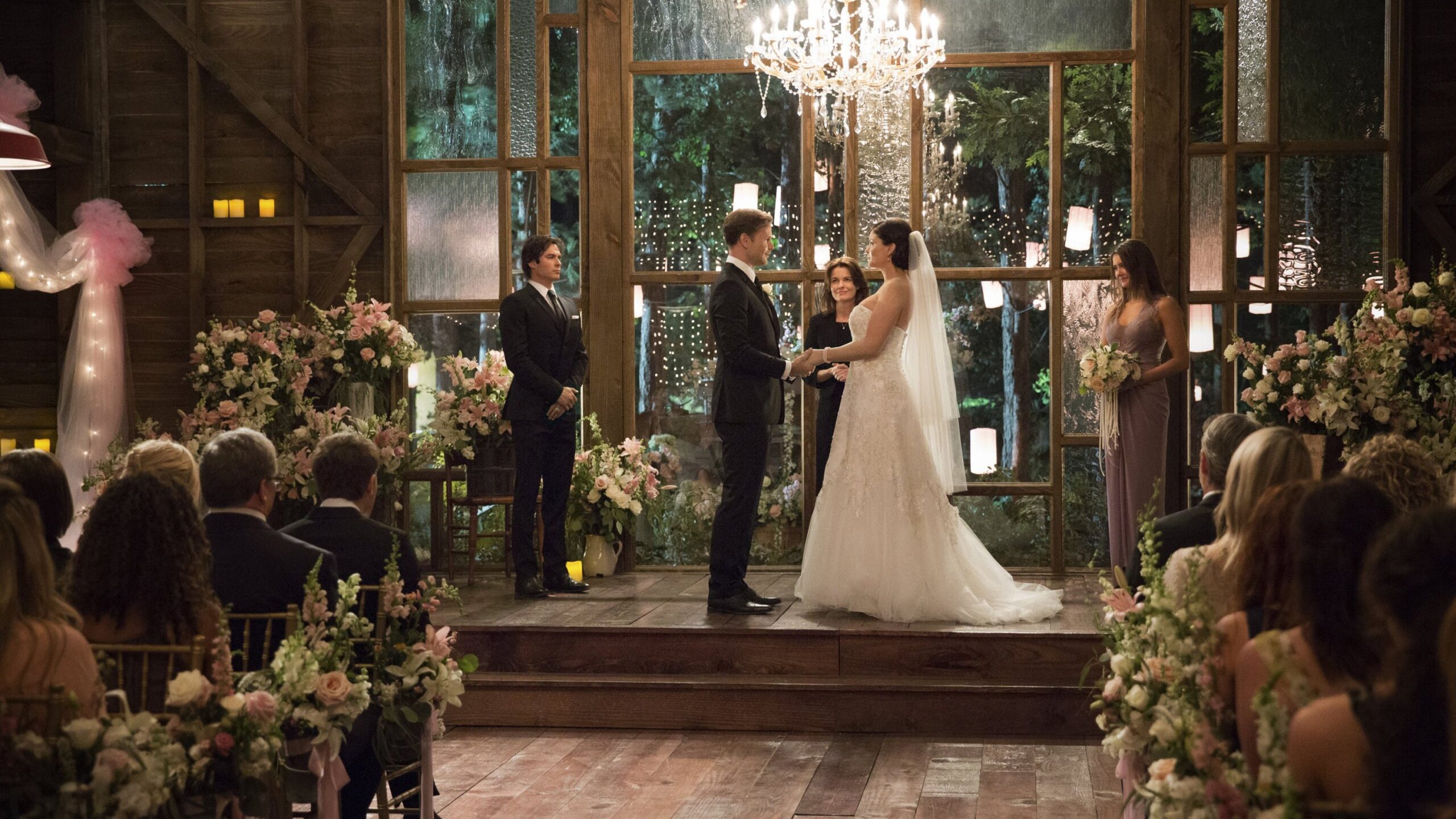 Production still from The Vampire Diaries – S6E21: “I’ll Wed You in the Golden Summertime”.