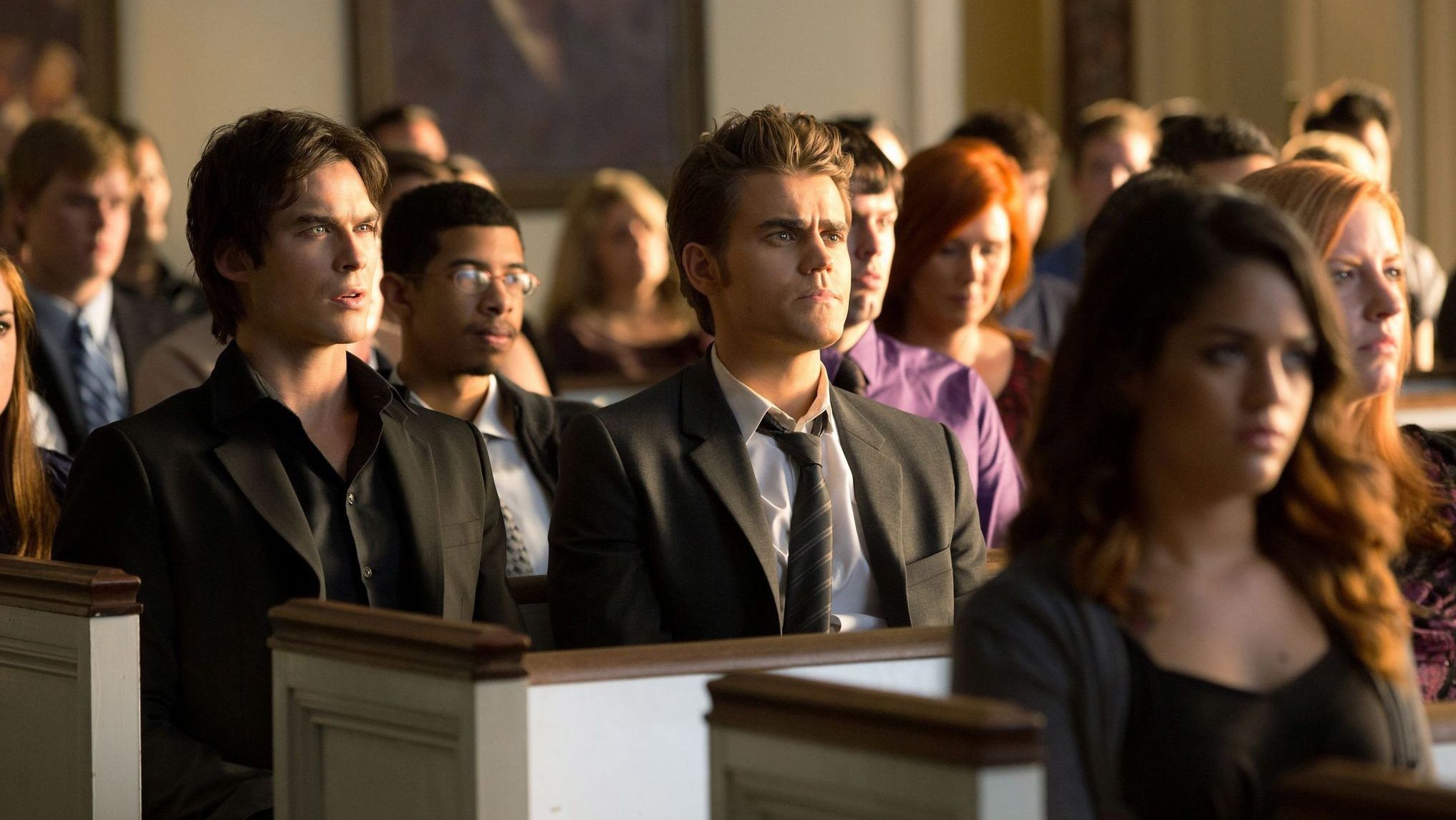 Production still from The Vampire Diaries – S4E2: “Memorial”.