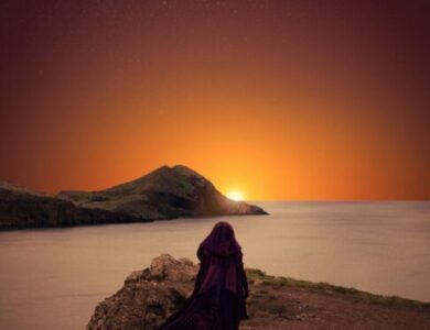 The official poster for the now-cancelled Star Wars series The Acolyte, showing a cloaked figure standing on a cliff overlooking a body of water at sunset, with the "STAR WARS THE ACOLYTE" logo and "June 4 Disney+" release details.