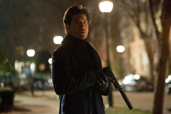 Brax (Jon Bernthal) with a fierce expression, indicating his readiness for action in The Accountant.