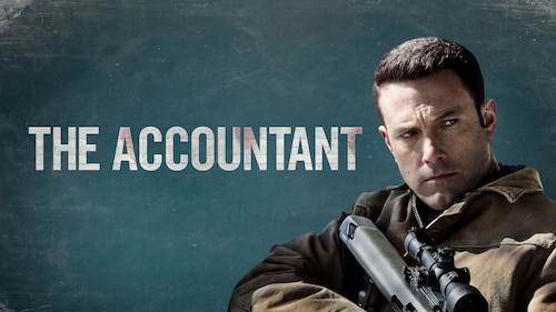 Ben Affleck as Christian Wolff in The Accountant, looking intense and focused, likely mid-calculation or confrontation.