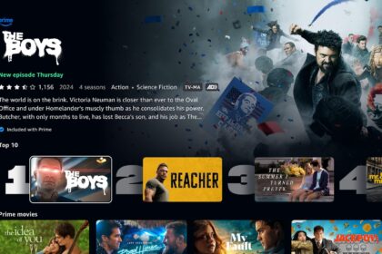 Prime Video streaming interface with The Boys, Reacher, and other July 2025 content