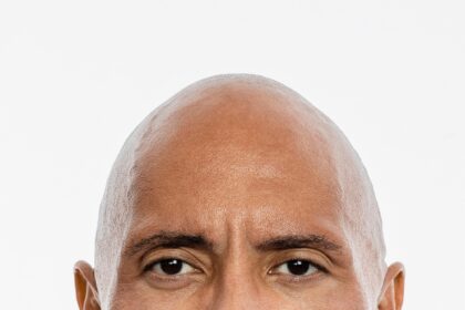A headshot of Dwayne Johnson.