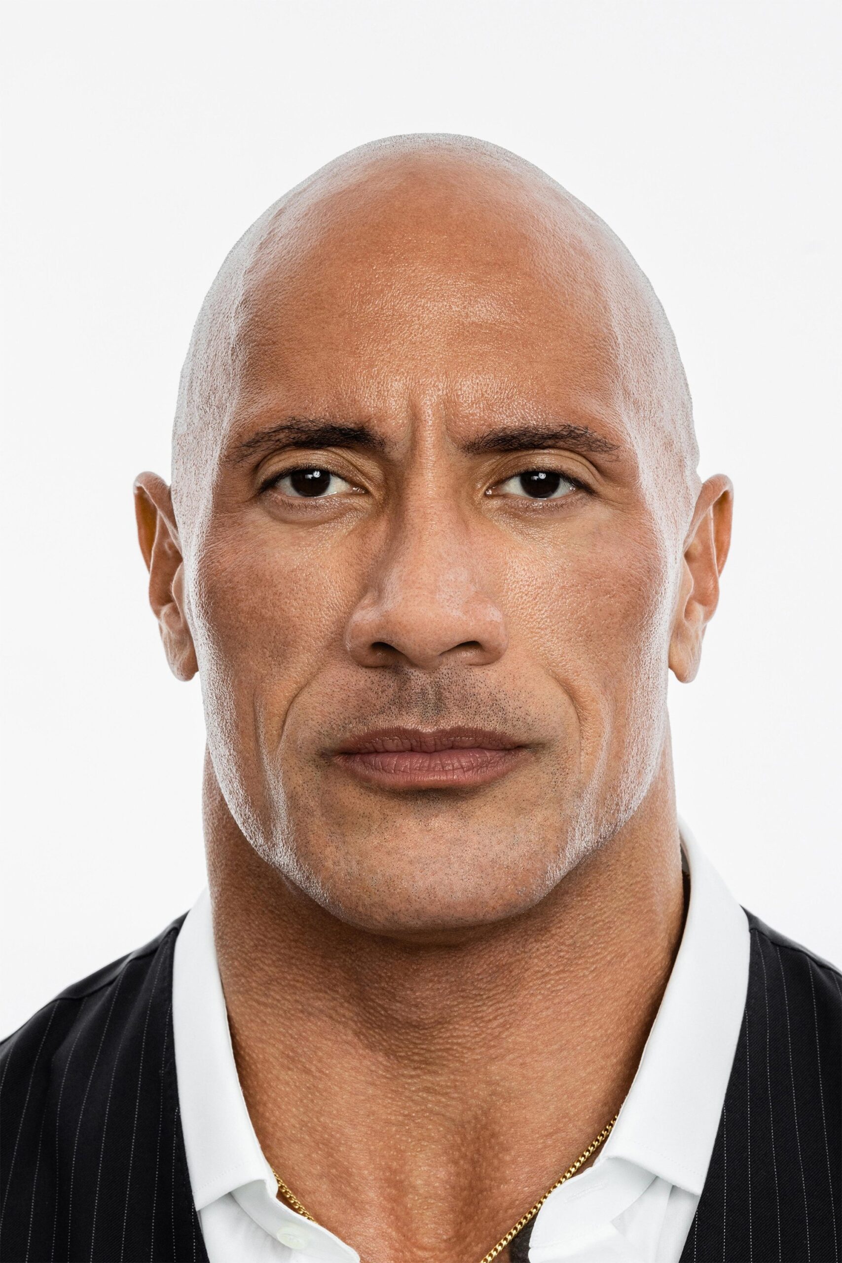 A headshot of Dwayne Johnson.