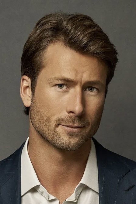 A headshot of Glen Powell.