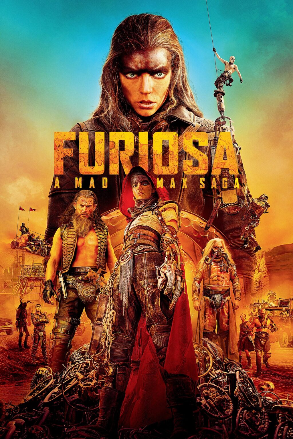 Official poster for the movie Furiosa: A Mad Max Saga (2024).