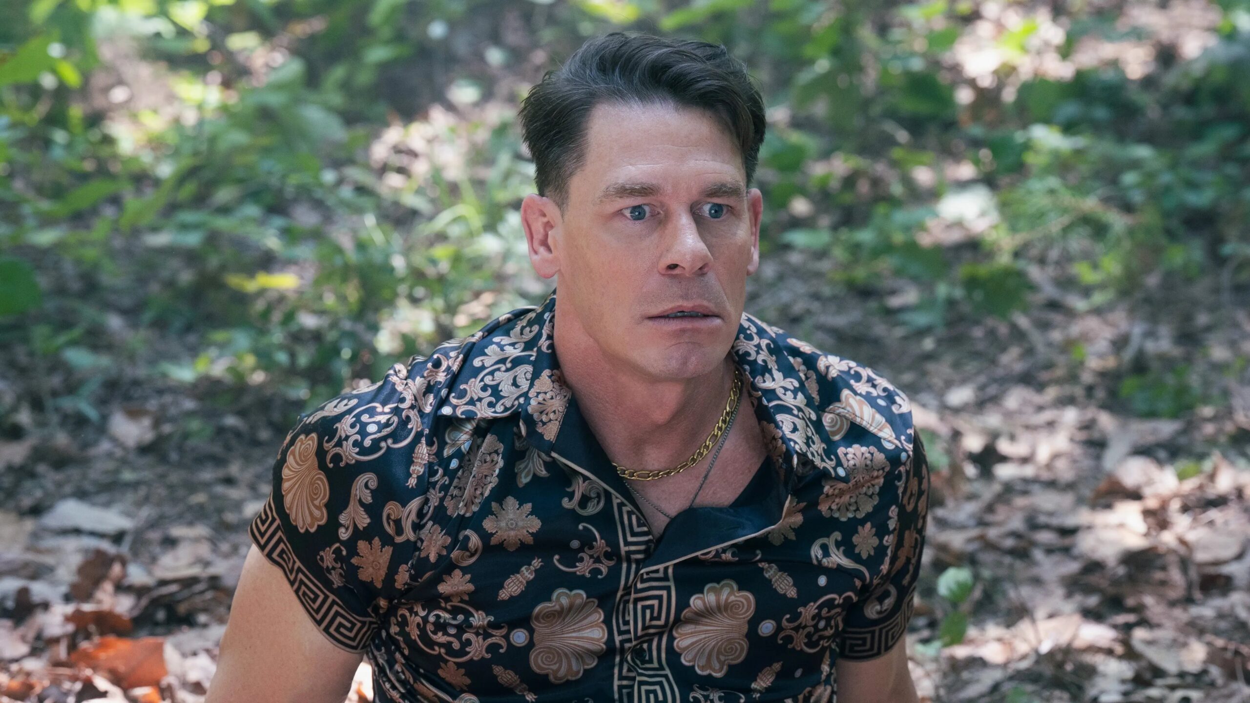 Production still from Peacemaker – S2E4: “Need I Say Door”.