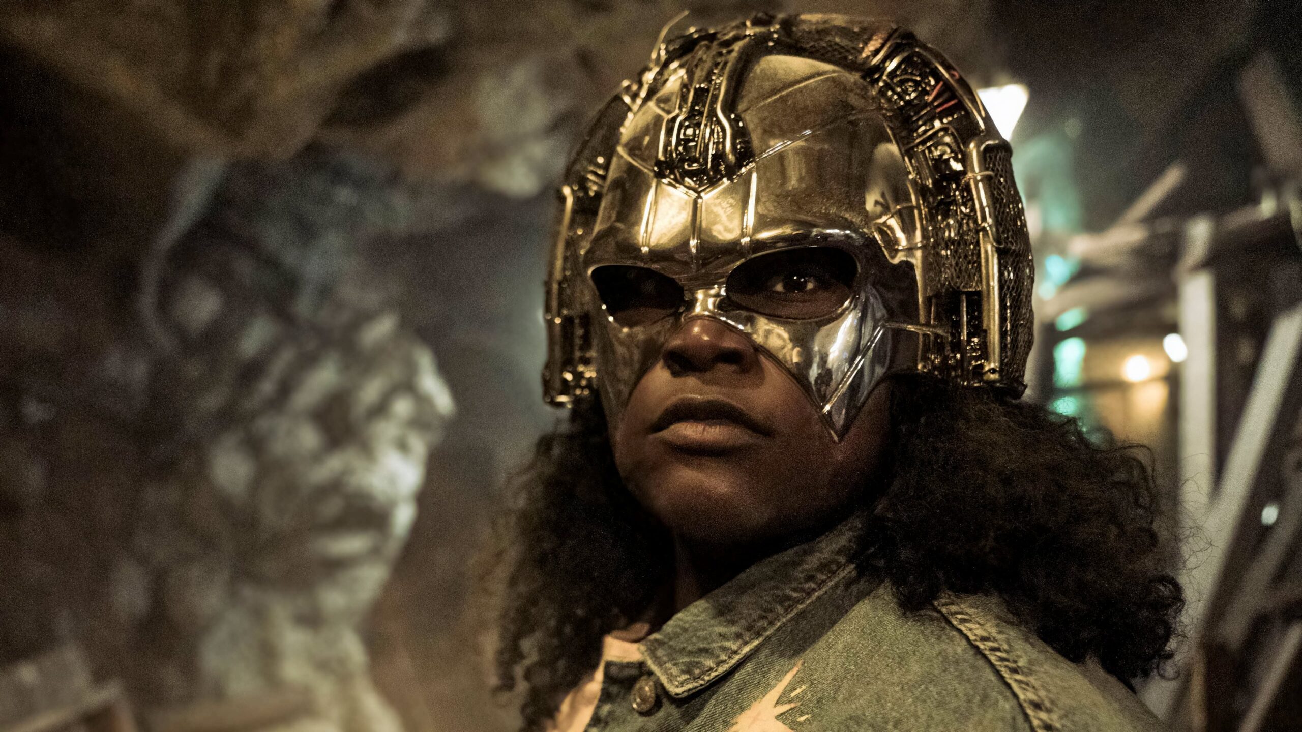 Production still from Peacemaker – S1E8: “It’s Cow or Never”.