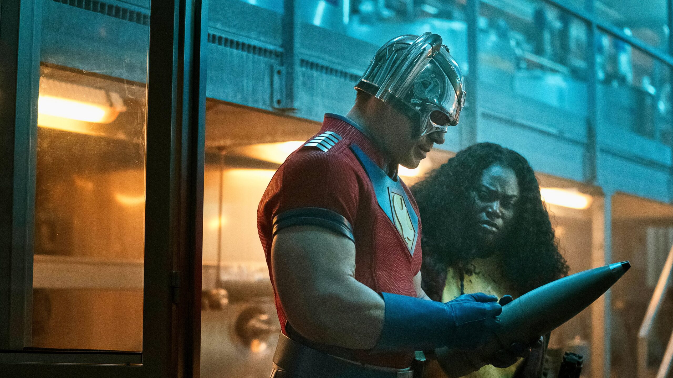 Production still from Peacemaker – S1E5: “Monkey Dory”.