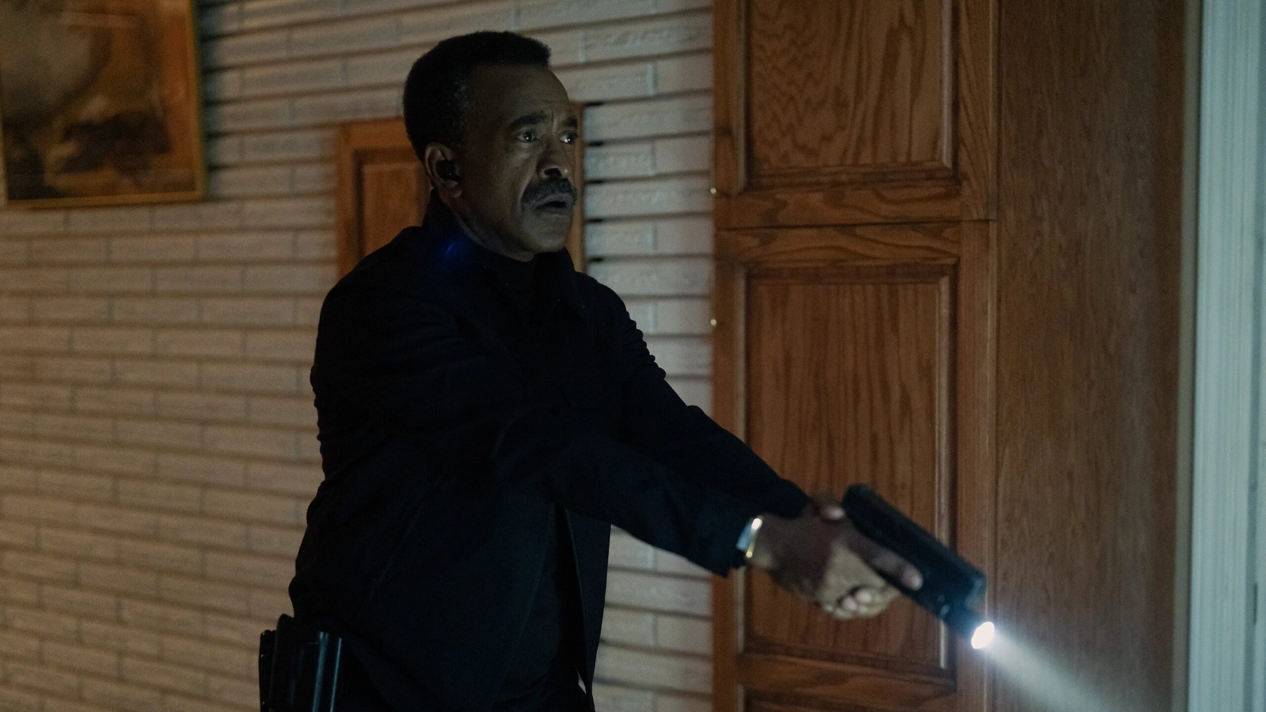 Production still from Peacemaker – S2E2: “A Man Is Only As Good As His Bird”.