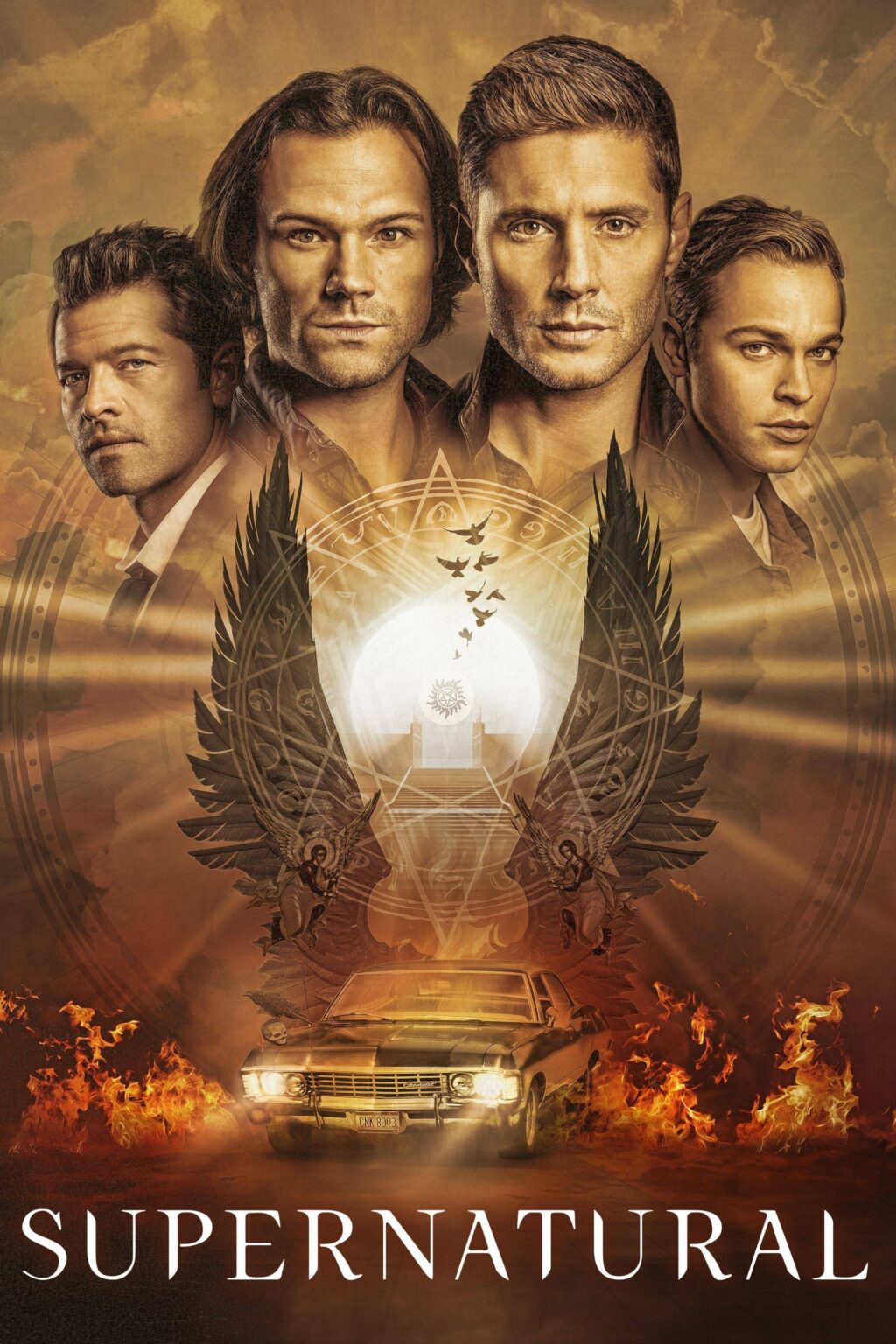 Official poster for the TV series Supernatural (2005).